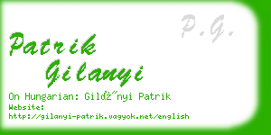 patrik gilanyi business card